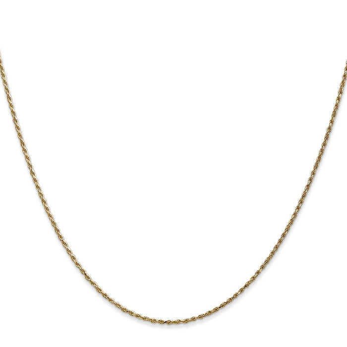 Shop 14K Gold 14-Inch Diamond-Cut Rope Chain - Stylish 1.15mm Design!-2