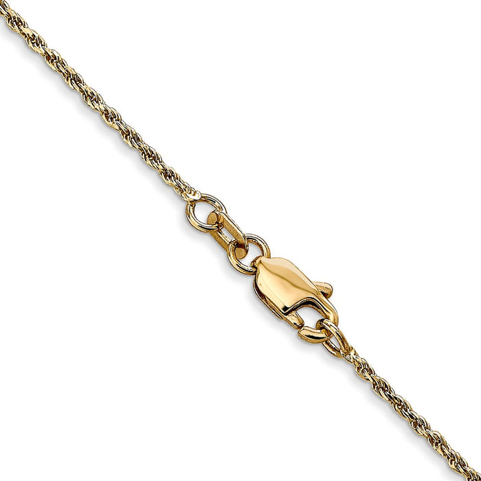 Shop 14K Gold 24-Inch Diamond-Cut Rope Chain, 1.15mm - Stylish & Affordable-3