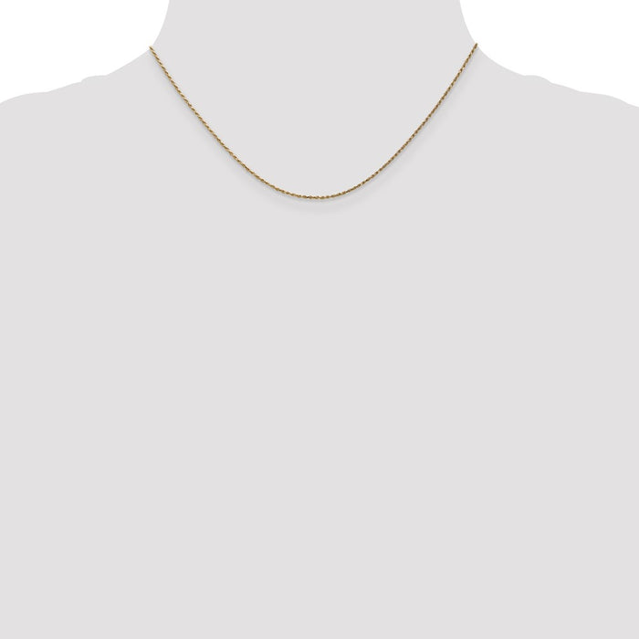 Exclusive 14K Gold 16-Inch Diamond-Cut Rope Chain - Stylish & Affordable!-4