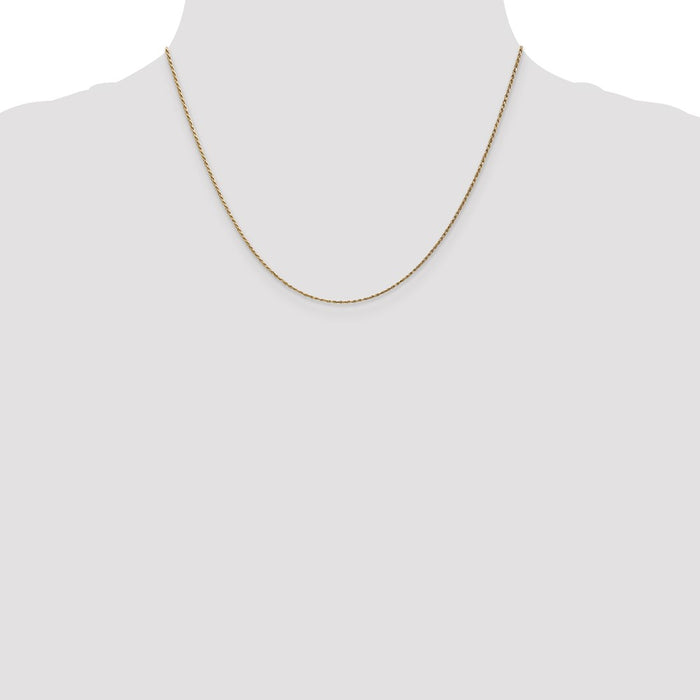 Shop Exclusive 14K Gold 18-Inch Diamond-Cut Rope Chain, 1.15mm - Stylish Value!-4