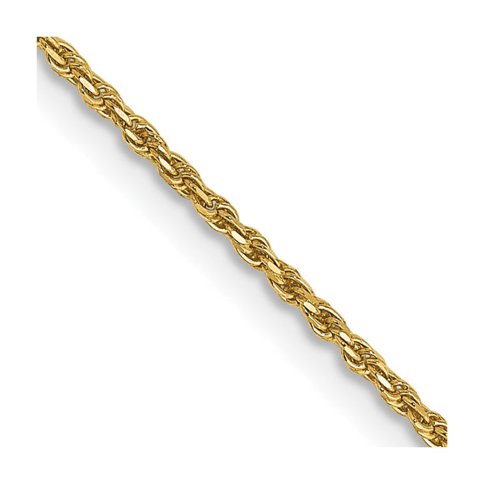 Buy 14K Gold 22-Inch Diamond-Cut Rope Chain - Stylish 1.15mm Design-1