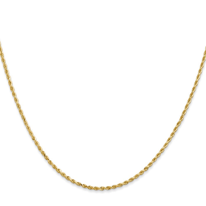 Buy Stylish 14K Gold 24-Inch Diamond-Cut Rope Chain, 1.5mm, Luxury Design-2