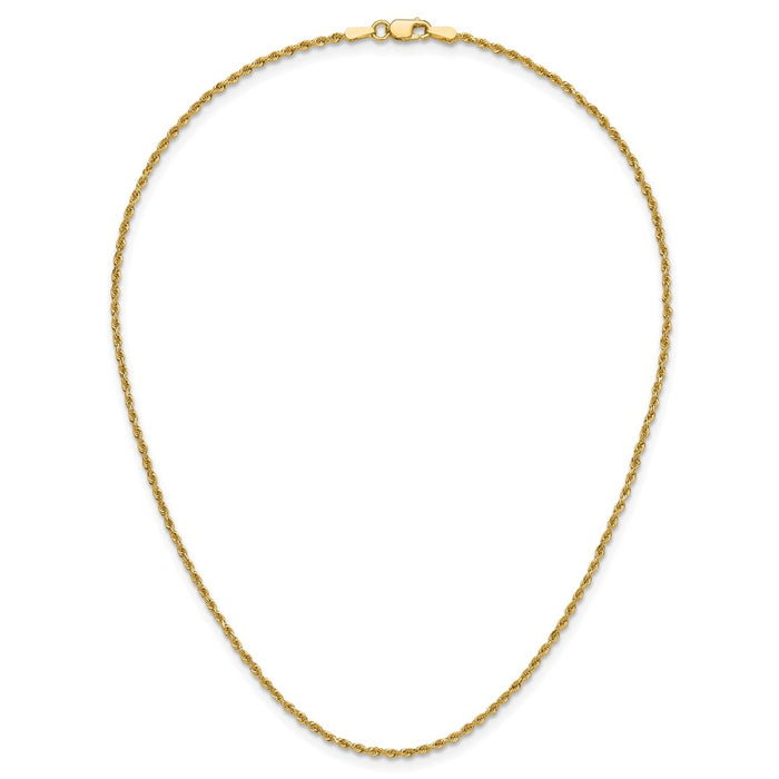 Buy Stylish 14K Gold 14-Inch 1.5mm Diamond-Cut Rope Chain - Luxury Accessory-5
