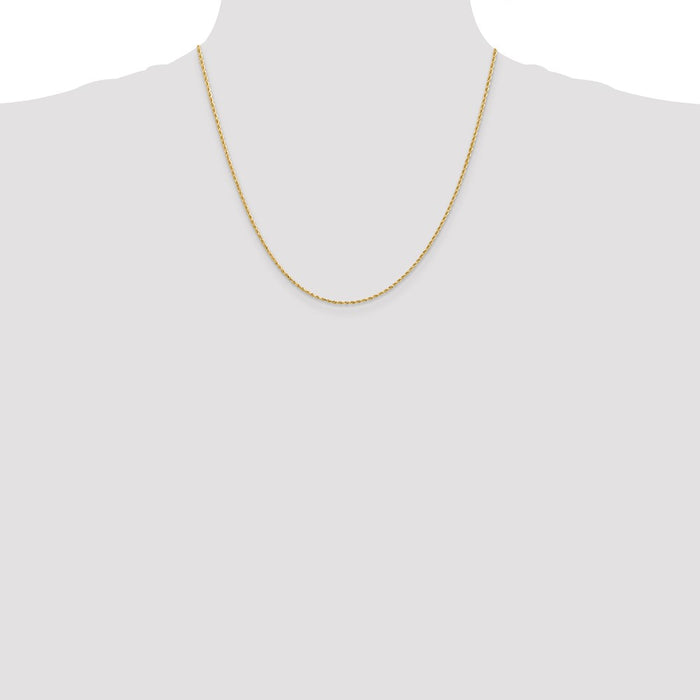 Shop Stylish 14K Gold 20-Inch Diamond-Cut Rope Chain - 1.5mm, Luxury Design-4