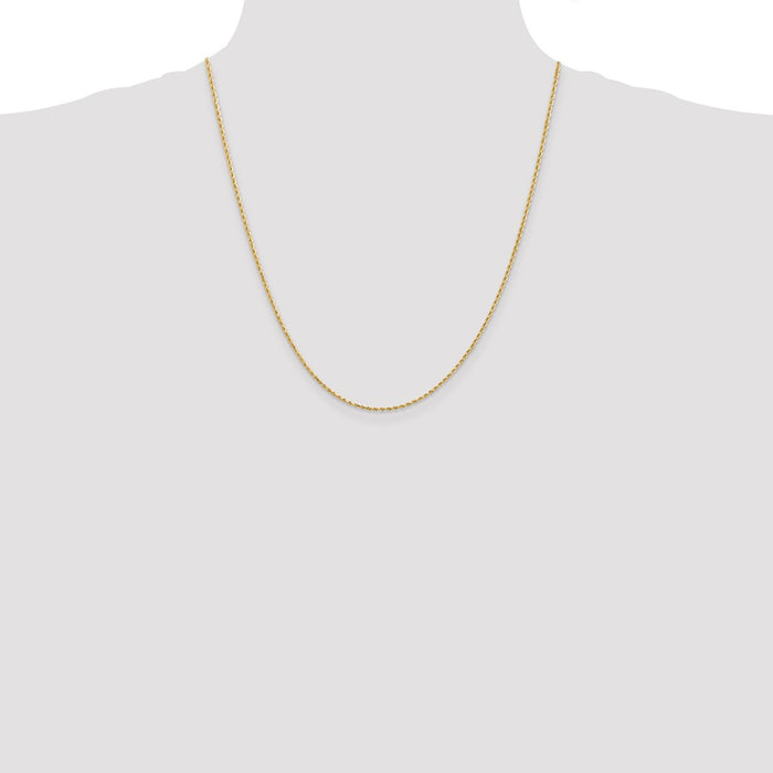 Shop Stylish 14K Gold 22-Inch Diamond-Cut Rope Chain - 1.5mm, Luxury Accessory-4