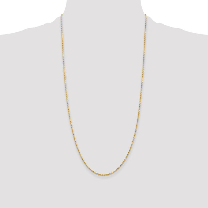 Buy 14K Gold 28-Inch Diamond-Cut Rope Chain - Stylish & Affordable Design-4