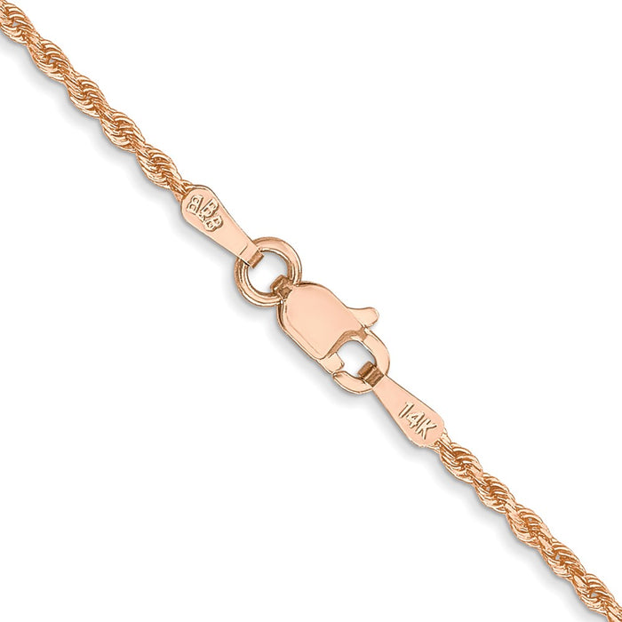 Shop Stylish 14K Rose Gold 20-Inch 1.5mm Diamond-Cut Rope Chain - Luxury Design-3