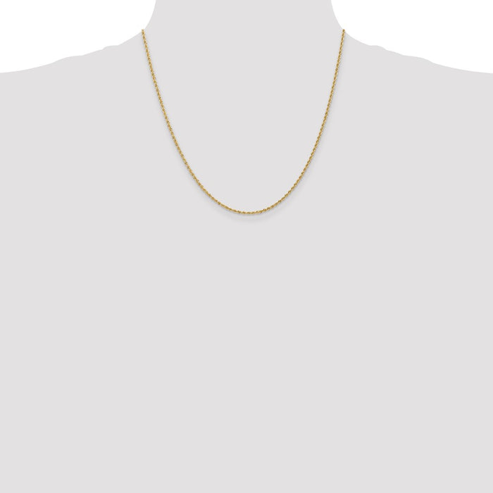 High-Quality 14K Gold 20-Inch 1.5mm Rope Chain - Stylish & Affordable Design-4