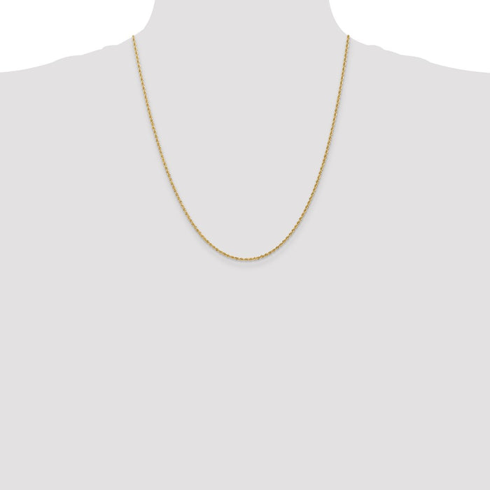 Shop Stylish 14K Gold Classic Rope Chain 22-Inch 1.5mm | Luxury Value-4