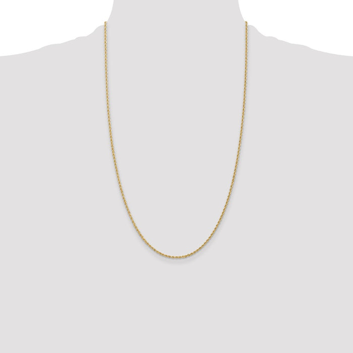 Exclusive 14K Gold 26-Inch 1.5mm Classic Rope Chain - Stylish & Durable-4
