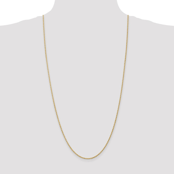 Shop Exclusive 14K Gold 30-Inch Classic Rope Chain - 1.5mm, Stylish Value!-4