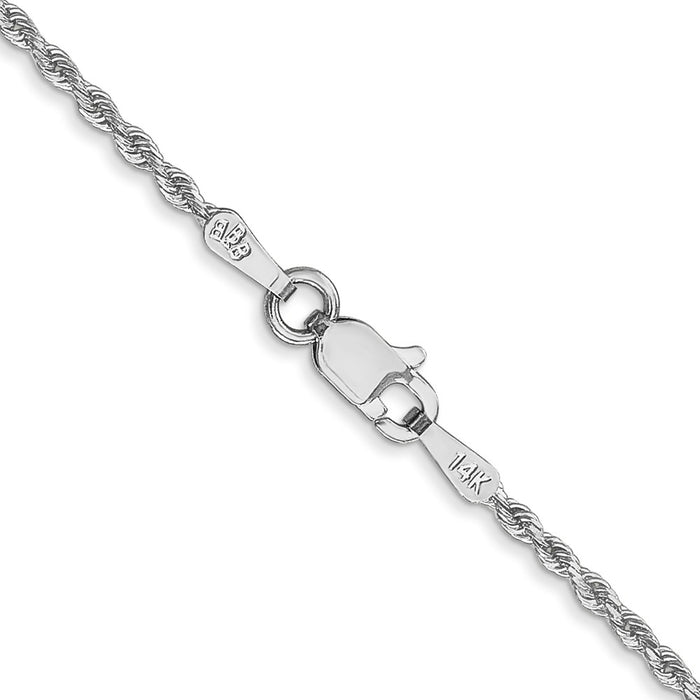 Buy Exclusive 14K White Gold 18-Inch 1.5mm Diamond-Cut Rope Chain-3
