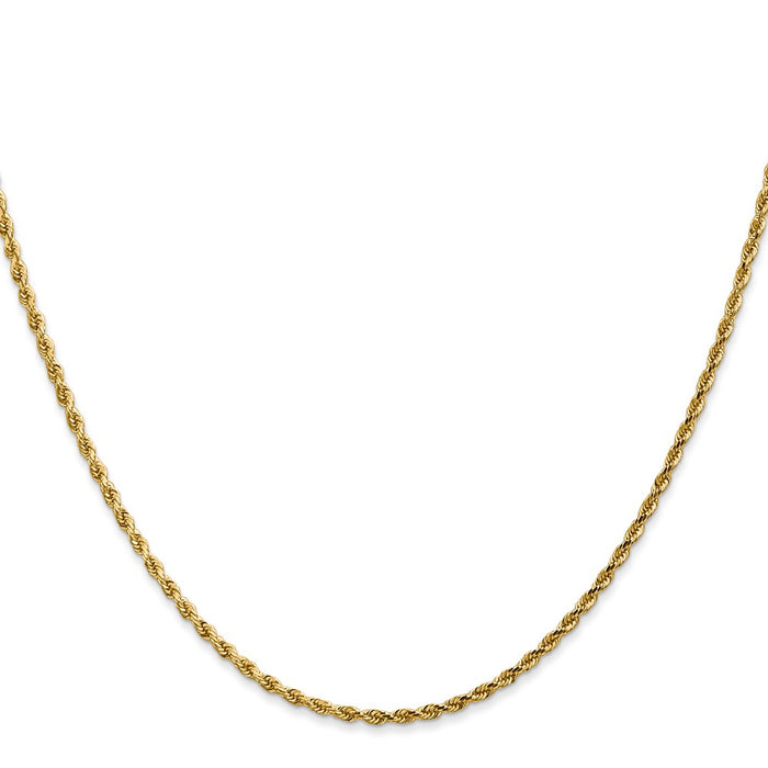 Shop 14K Gold 14-Inch Diamond-Cut Rope Chain, 1.75mm Width, Stylish Luxury!-2