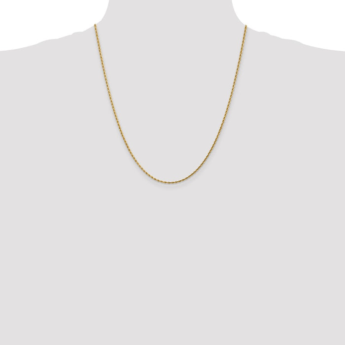 Buy Exclusive 14K Gold Diamond-Cut Rope Chain - 22-Inch, 1.75mm Width-4