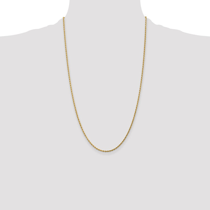 Shop Exclusive 14K Gold 26-Inch 1.75mm Diamond-Cut Rope Chain - Stylish Luxury!-4