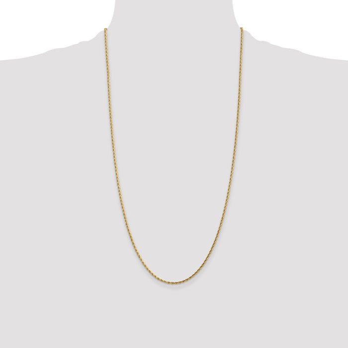 Buy Exclusive 28-Inch 14K Gold Diamond-Cut Rope Chain - Stylish & Durable-4