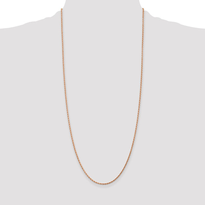 Shop Exclusive 30-Inch 14K Rose Gold Diamond-Cut Rope Chain - 1.75mm, Stylish!-4