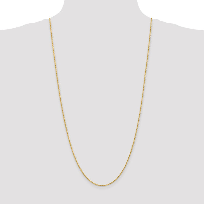 Buy Stylish 14K Gold 30-Inch 2mm Classic Rope Chain with Lobster Clasp-4