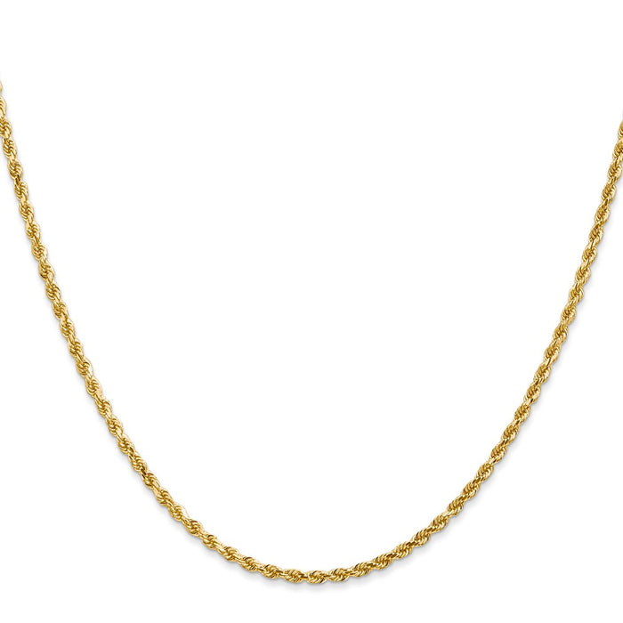 Buy 14K Gold 30-Inch 2mm Diamond-Cut Rope Chain - Stylish & Affordable Jewelry-2