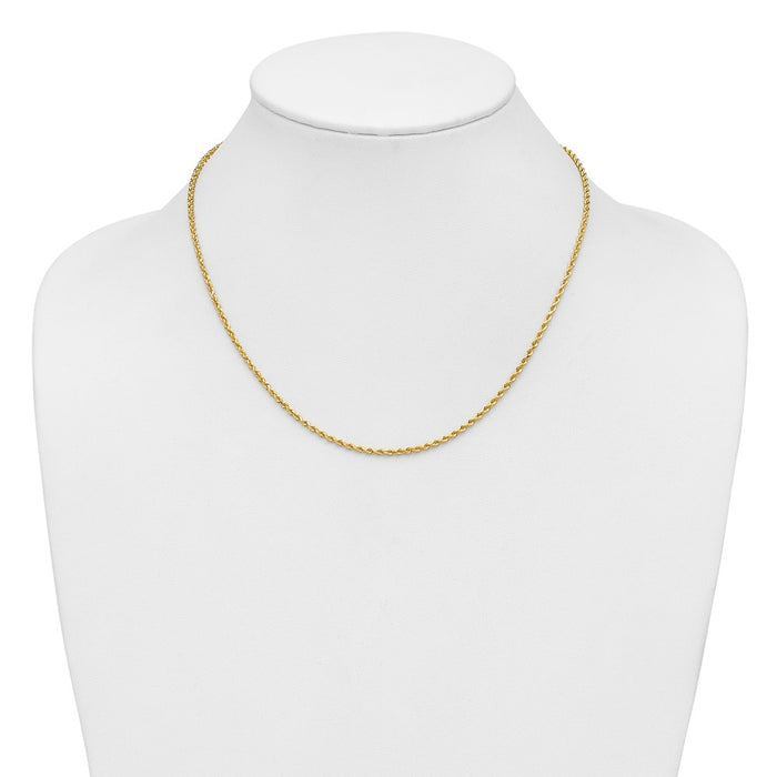 Buy Exclusive 14K Gold 18-Inch 2mm Diamond-Cut Rope Chain - Stylish Value!-4