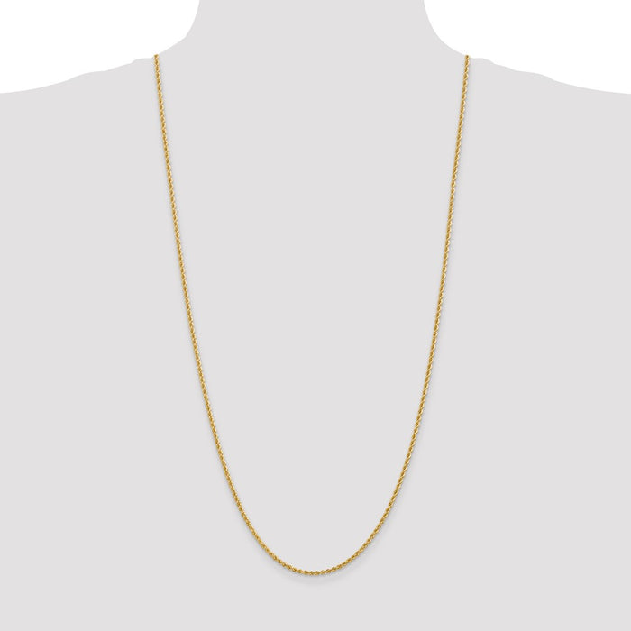 Buy Exclusive 30-Inch 14K Gold Rope Chain - Stylish 2.25mm, Affordable Price!-4