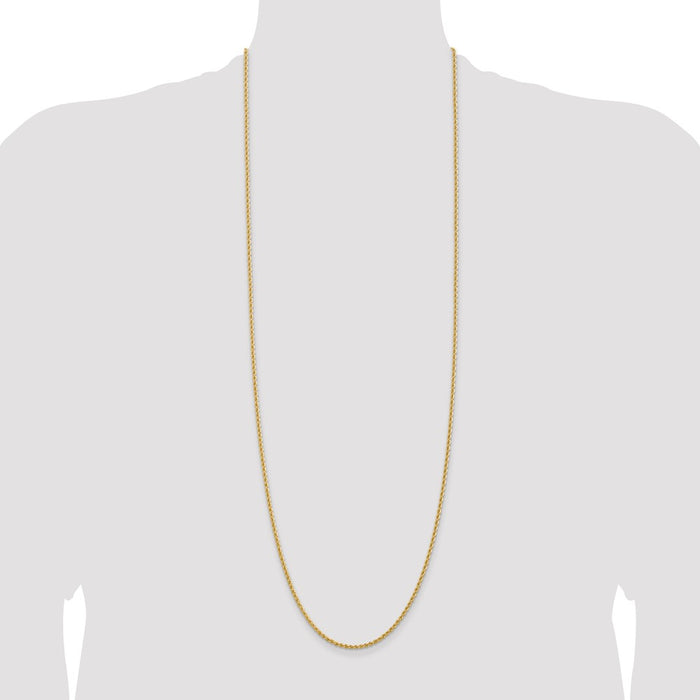 Buy Exclusive 14K Gold 36-Inch Rope Chain, 2.25mm - Stylish & Durable!-4
