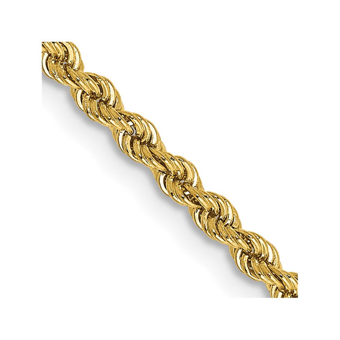 Buy 14K Gold 22-Inch Classic Rope Chain 2.25mm - Stylish & Affordable!-1