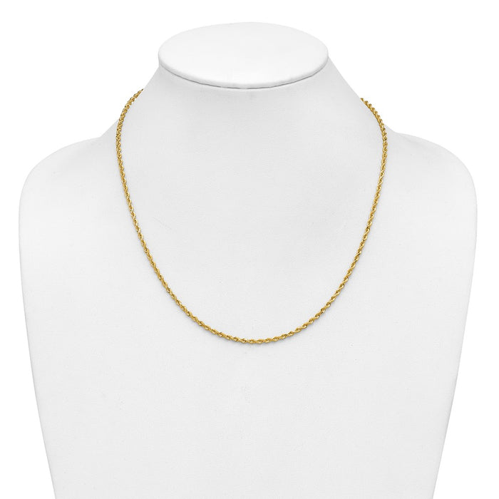 Buy Stylish 14K Gold 20-Inch Diamond-Cut Rope Chain - 2.25mm, Luxury Design-4
