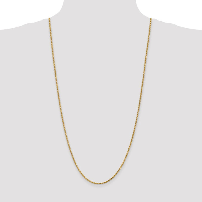 Shop Stylish 30-Inch 14K Gold Diamond-Cut Rope Chain - 2.25mm, Luxury Look-4