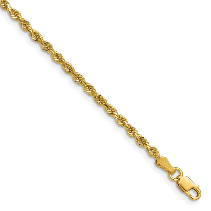 Buy Stylish 14K Gold 26-Inch Diamond-Cut Rope Chain, 2.25mm for Value-1