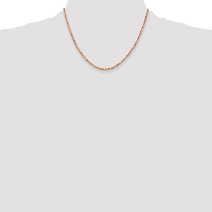 Shop Exclusive 14K Rose Gold 18" Diamond-Cut Rope Chain - 2.25mm, Stylish Value-4