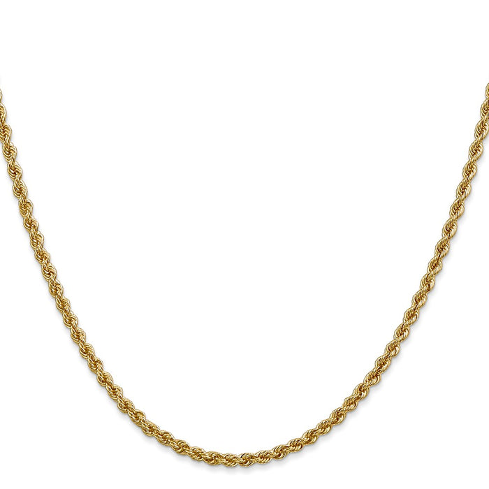 Shop 30-Inch 14K Gold 2.5mm Classic Rope Chain - Stylish & Affordable Luxury-2