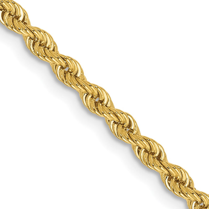 Buy 14K Gold 20-Inch 2.5mm Classic Rope Chain - Stylish & Durable Jewelry-1