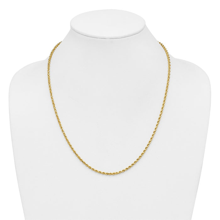 Shop Stylish 14K Gold 22-Inch Diamond-Cut Rope Chain - 2.75mm, Lobster Clasp-4