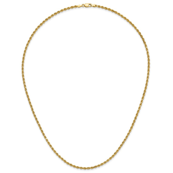 Shop Stylish 14K Gold 22-Inch Diamond-Cut Rope Chain - 2.75mm, Lobster Clasp-5
