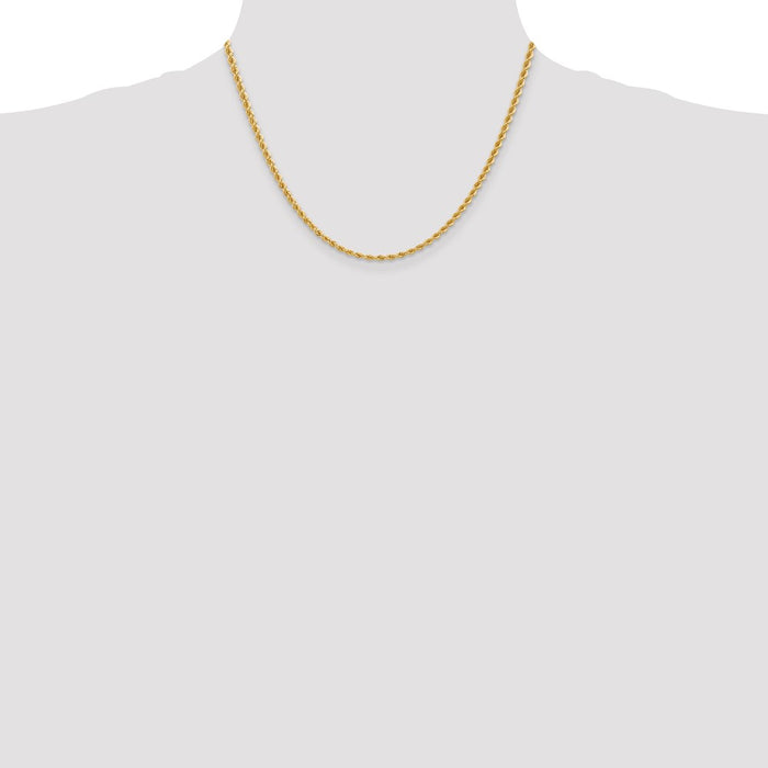 Buy 14K Gold 18-Inch Classic Rope Chain - 2.75mm, Stylish & Durable-4
