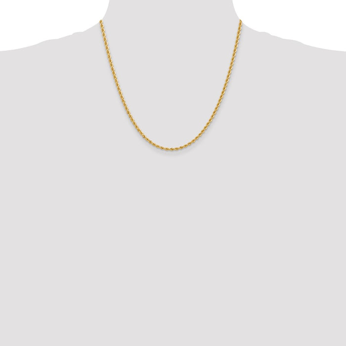 Buy 14K Gold 20-Inch Rope Chain 2.75mm - Stylish & Affordable Luxury Jewelry-4