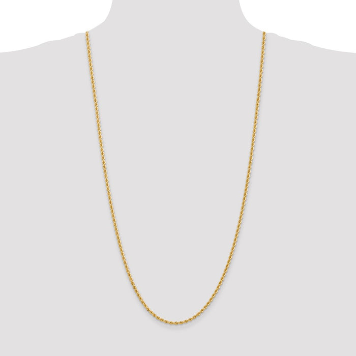 Buy 14K Gold 30-Inch Classic Rope Chain, 2.75mm, Stylish Lobster Clasp-4