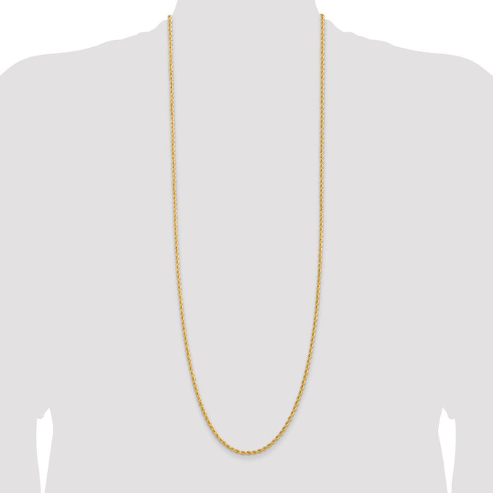 Shop Stylish 14K Gold Rope Chain - 36-Inch, 2.75mm Width, Lobster Clasp-4