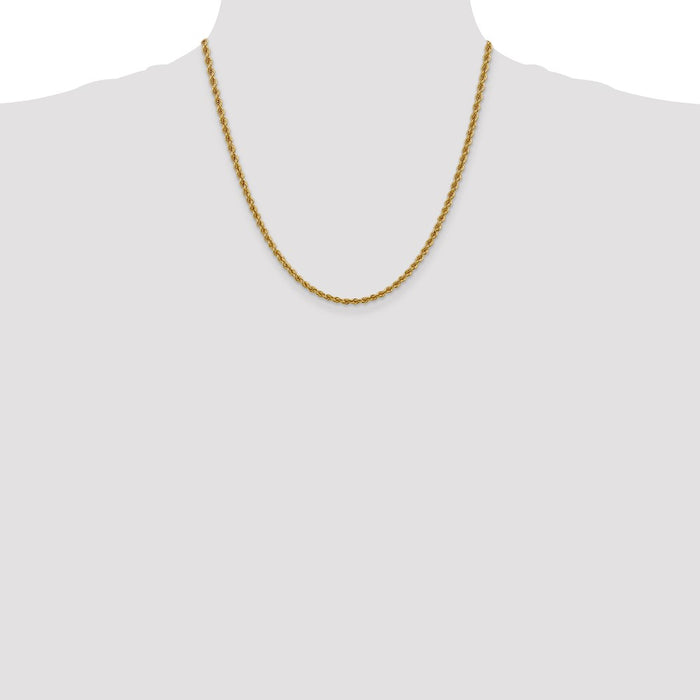 Shop 14K Gold 20-Inch 3mm Classic Rope Chain - Stylish & Affordable Luxury-4