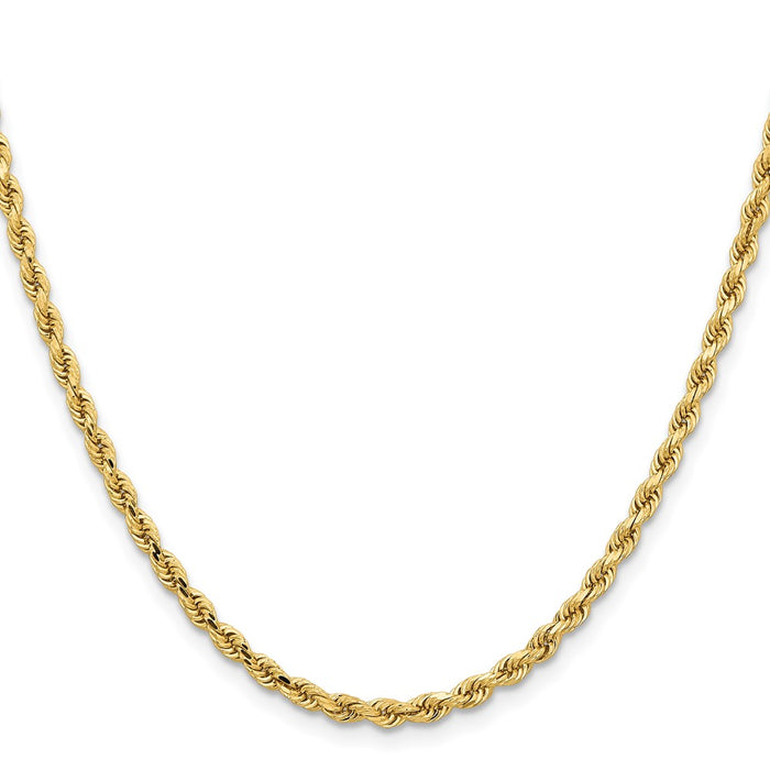 Buy Exclusive 14K Gold 30-Inch Diamond-Cut Rope Chain - 3.25mm Luxury Style-2