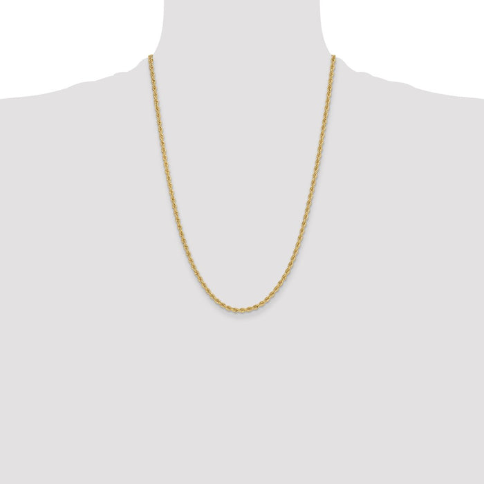 Buy Stylish 14K Gold 3.3mm Classic Rope Chain - Affordable Luxury Jewelry-4