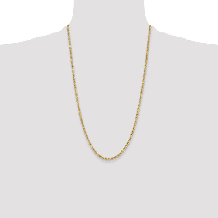 Shop Exclusive 14K Gold 3.3mm Classic Rope Chain - Stylish & Affordable Luxury-4