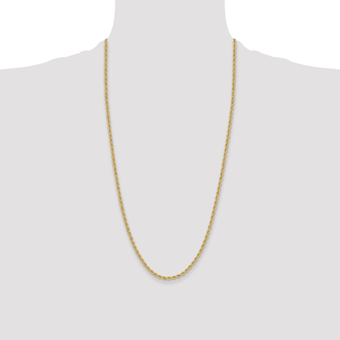 Shop Exclusive 14K Gold 3.3mm Classic Rope Chain | Stylish & Affordable Value-4