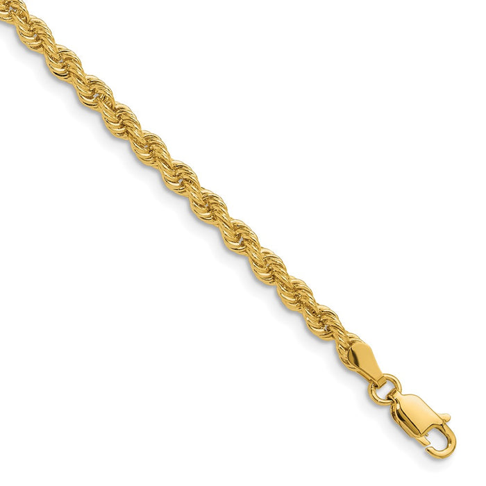 Exclusive 14K Gold 3.3mm Classic Rope Chain Necklace - Stylish Value Buy-1