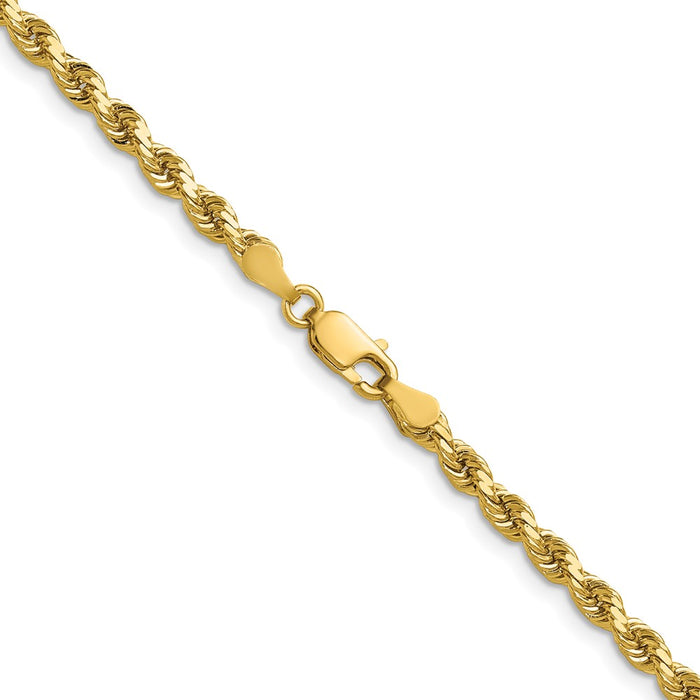 Exclusive 14K Gold 22-Inch Diamond-Cut Rope Chain - Stylish 3.5mm Design-3