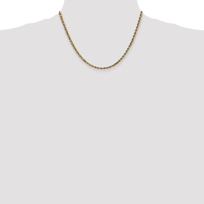 Buy Stylish 14K Gold 18-Inch Diamond-Cut Rope Chain - 3.5mm, Luxury Appeal-4
