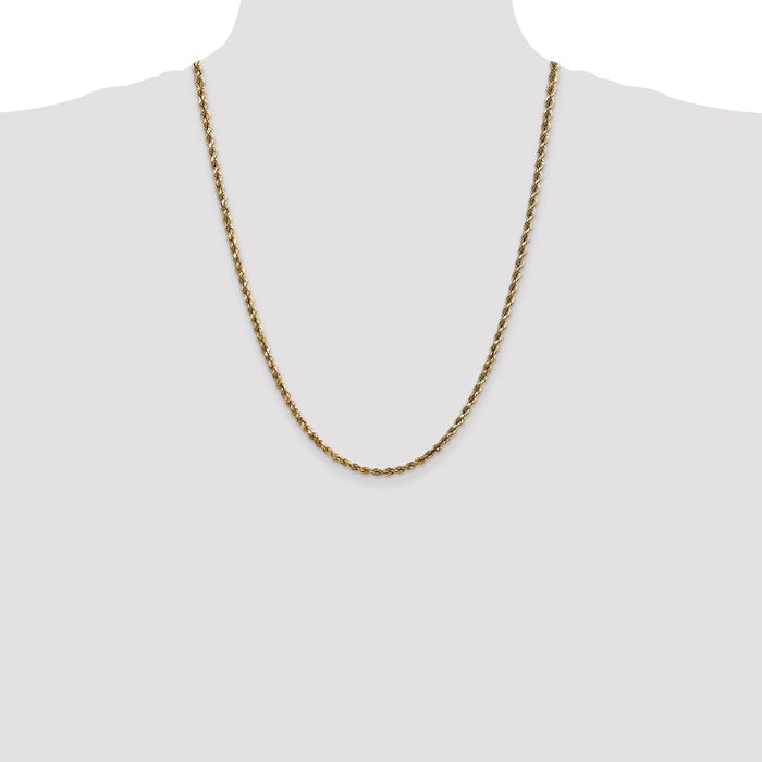 Shop Stylish 14K Gold 24-Inch 3.5mm Diamond-Cut Rope Chain - Luxury Value-4