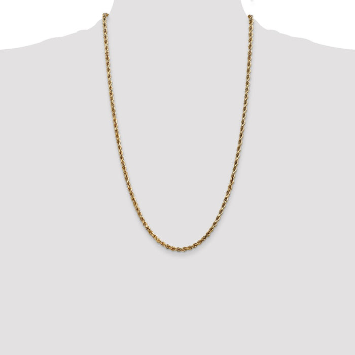 Shop Exclusive 14K Gold 26-Inch Diamond-Cut Rope Chain - Stylish 3.5mm Links-4