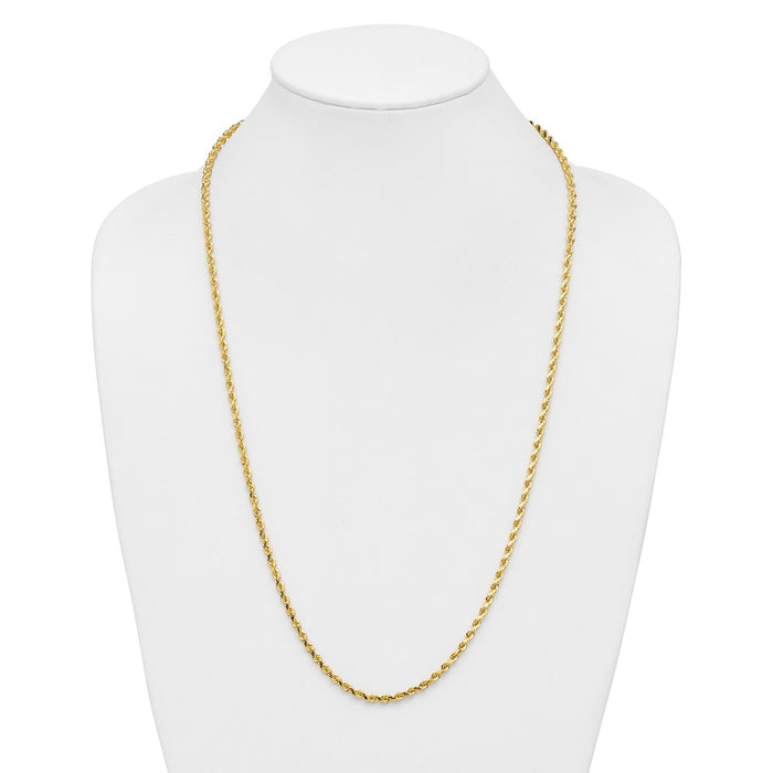 Shop Stylish 14K Gold 28-Inch Diamond-Cut Rope Chain - 3.5mm Luxury Design-4
